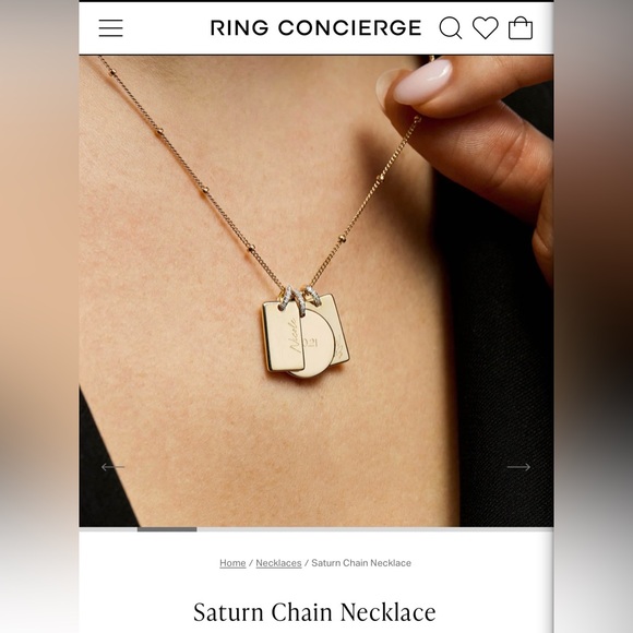 Ring Concierge Saturn Chain Necklace - Picture 2 of 6